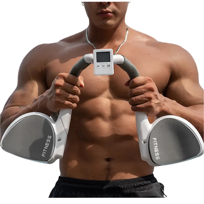 King's Push-ups Device with Adjustable Angle and Timing LCD